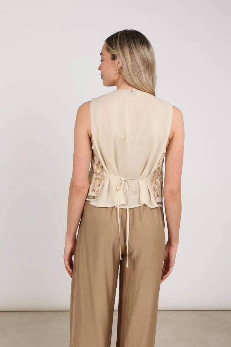 NUKUS Gilet Momo Beige 3