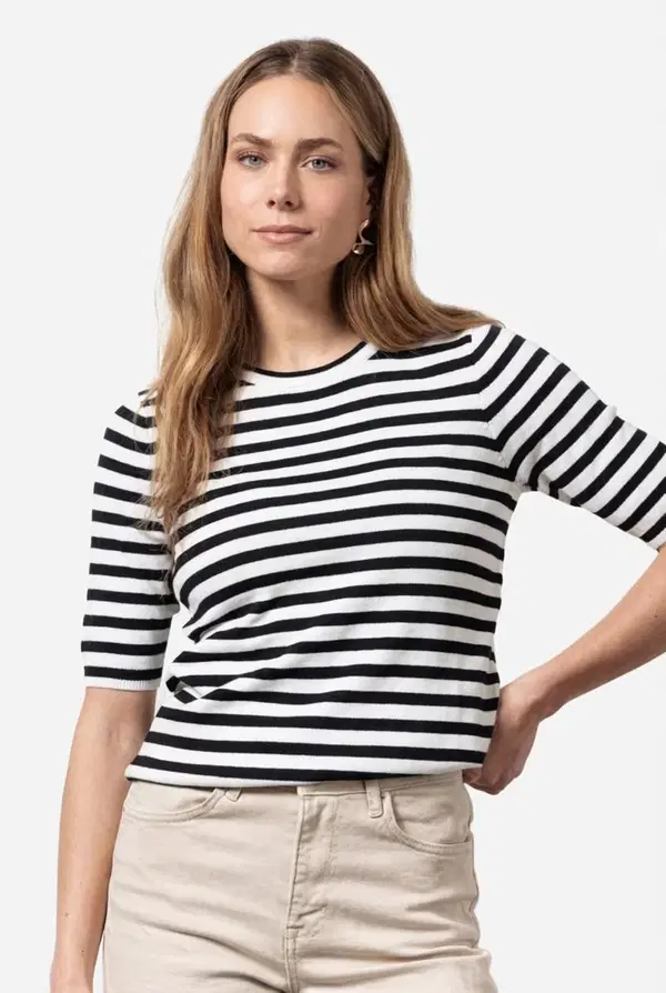 Studio Anneloes Trui Luna stripe Off-White 1