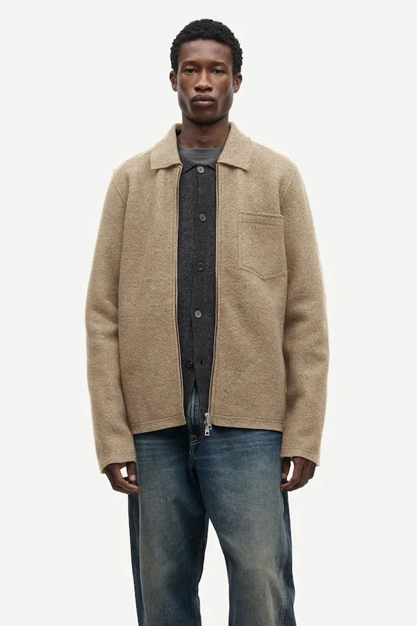 Samsøe Samsøe Overshirt Hannes Taupe 1