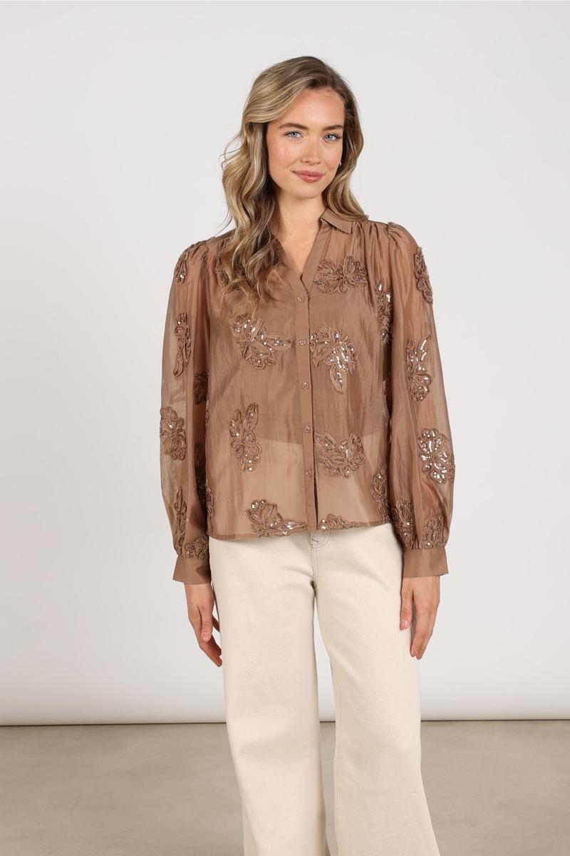 NUKUS Blouse NKF02156 Taupe 3
