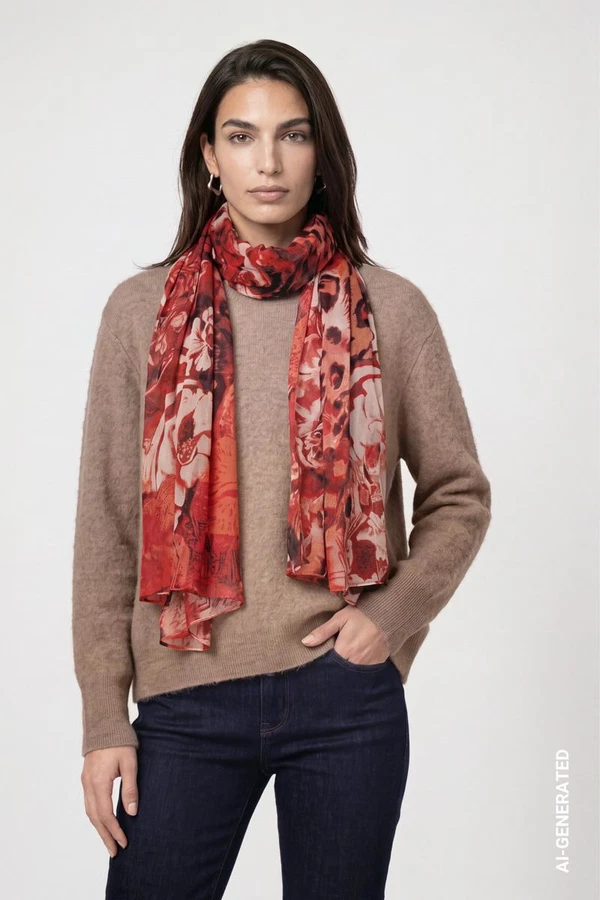 Monari Sjaal 810266 Oranje 1