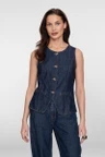 Geisha Gilet 65138-10 Blauw 1