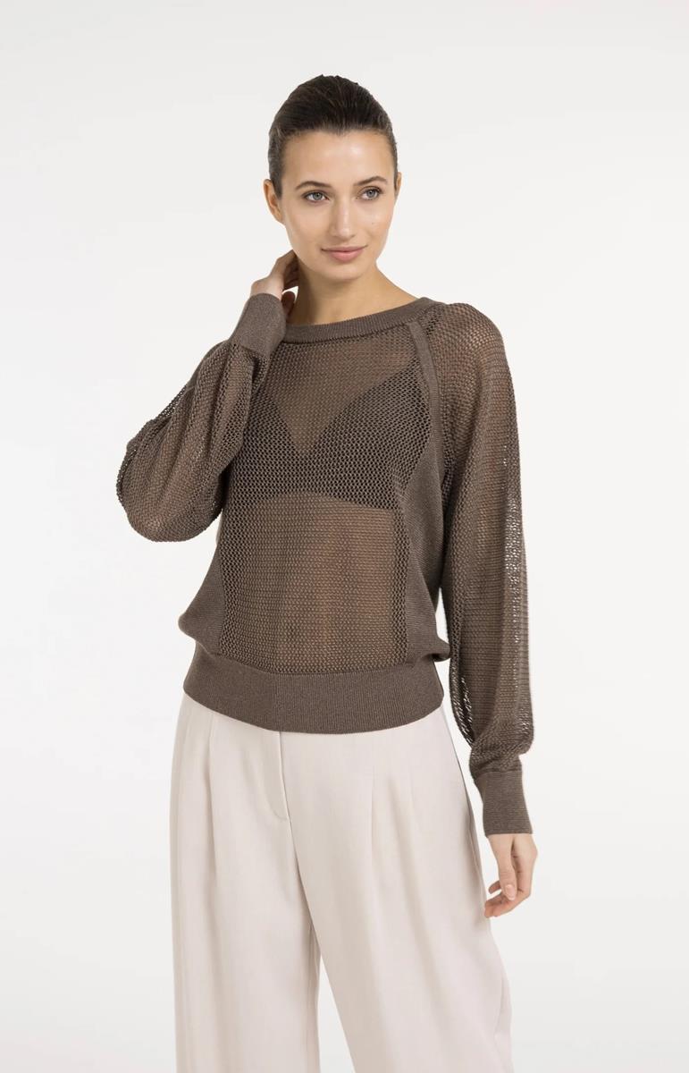 YAYA Trui 01-000592-605 Bruin 1