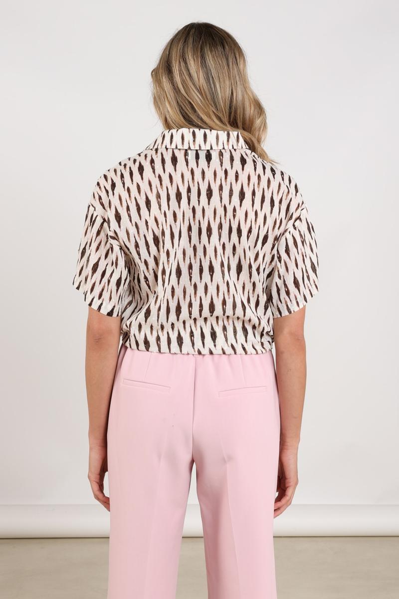 NUKUS Blouse Britt Taupe 3