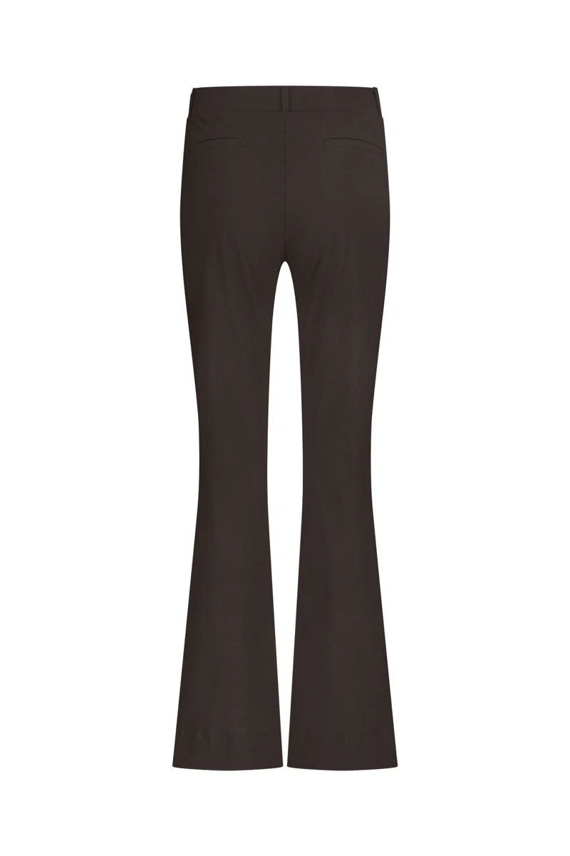 Studio Anneloes Pantalon Flair Bonded Long Bruin 4