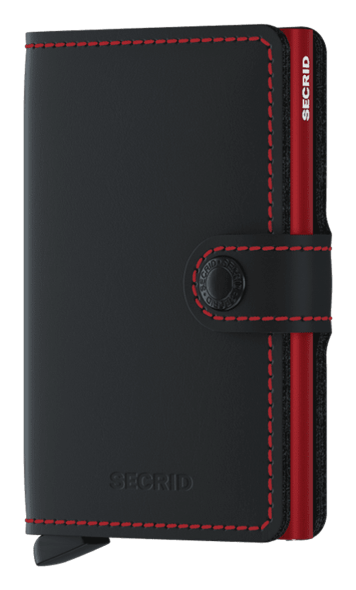 Secrid Miniwallet Matte Black Red Zwart 1