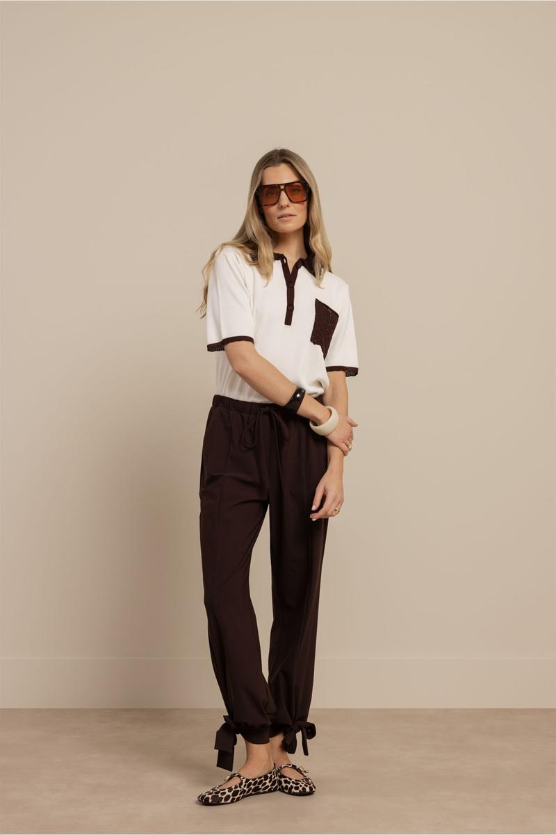 Studio Anneloes Trui Jemy crochet polo Off-White 4