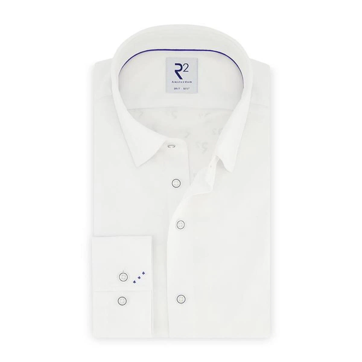 R2 Amsterdam Overhemd NOS.KNIT.001/004 Wit 2