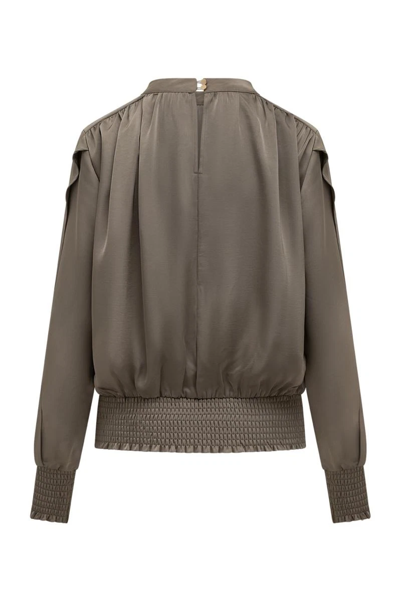 Label DOT Blouse 2621038 Taupe 3