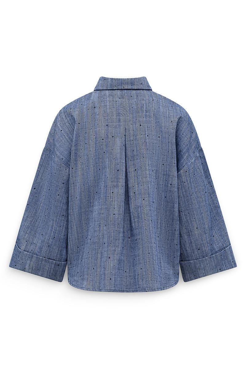 Label DOT Blouse Amber Blauw 4