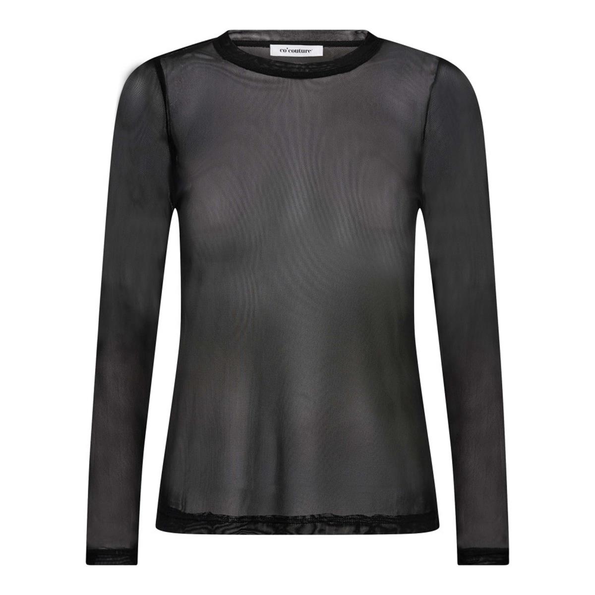 Co'Couture Top Mesh Zwart 1