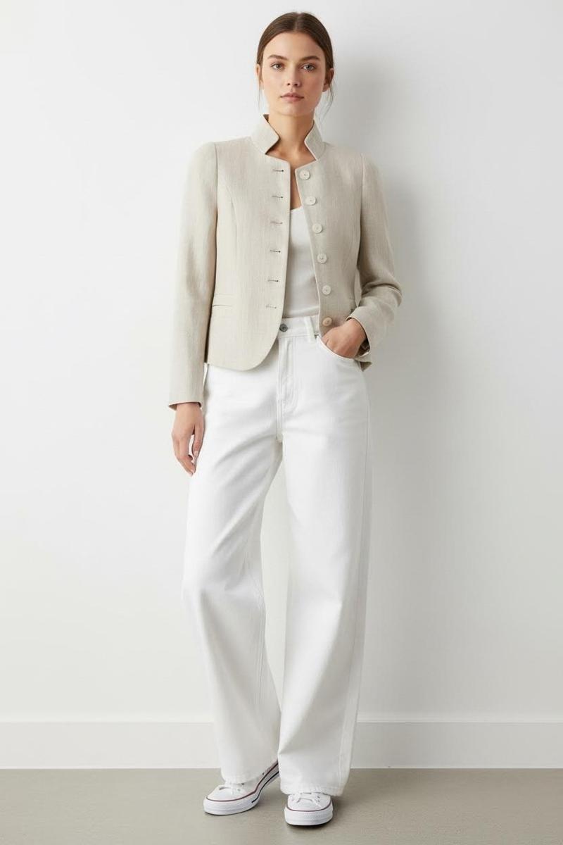 B-Three Blazer 260008_JESSICA Beige 5