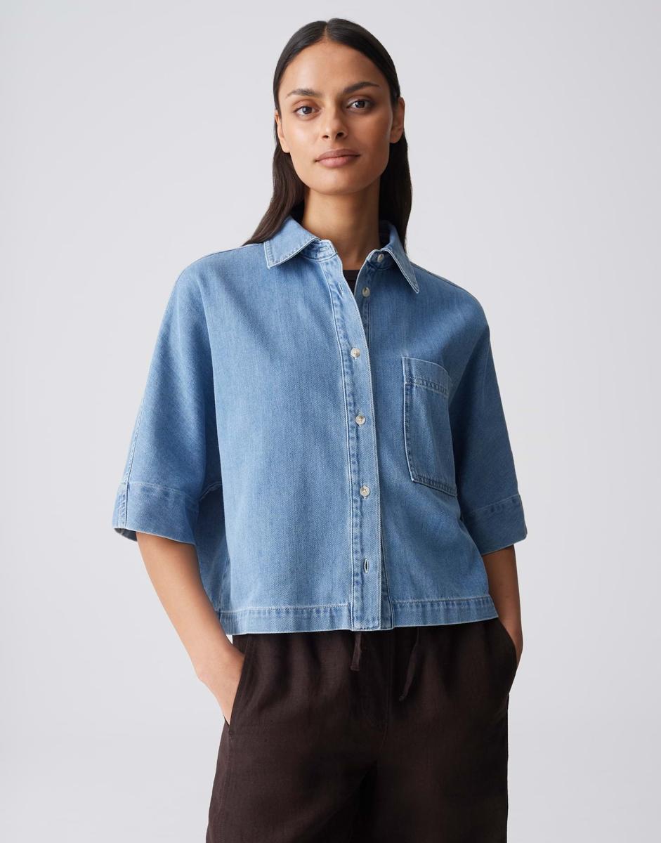 OPUS Blouse 10576014226444 Blauw 2