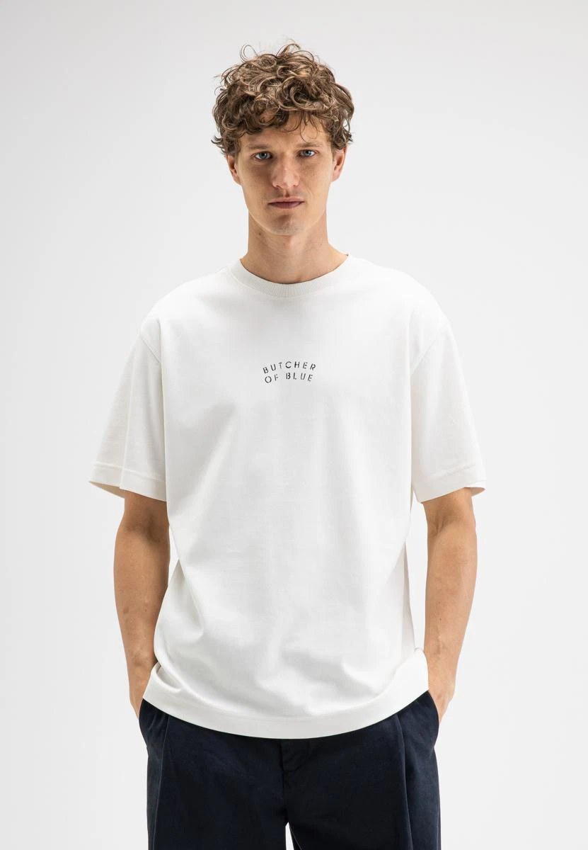 Butcher of Blue T-Shirt Mercer Layer Wit 2