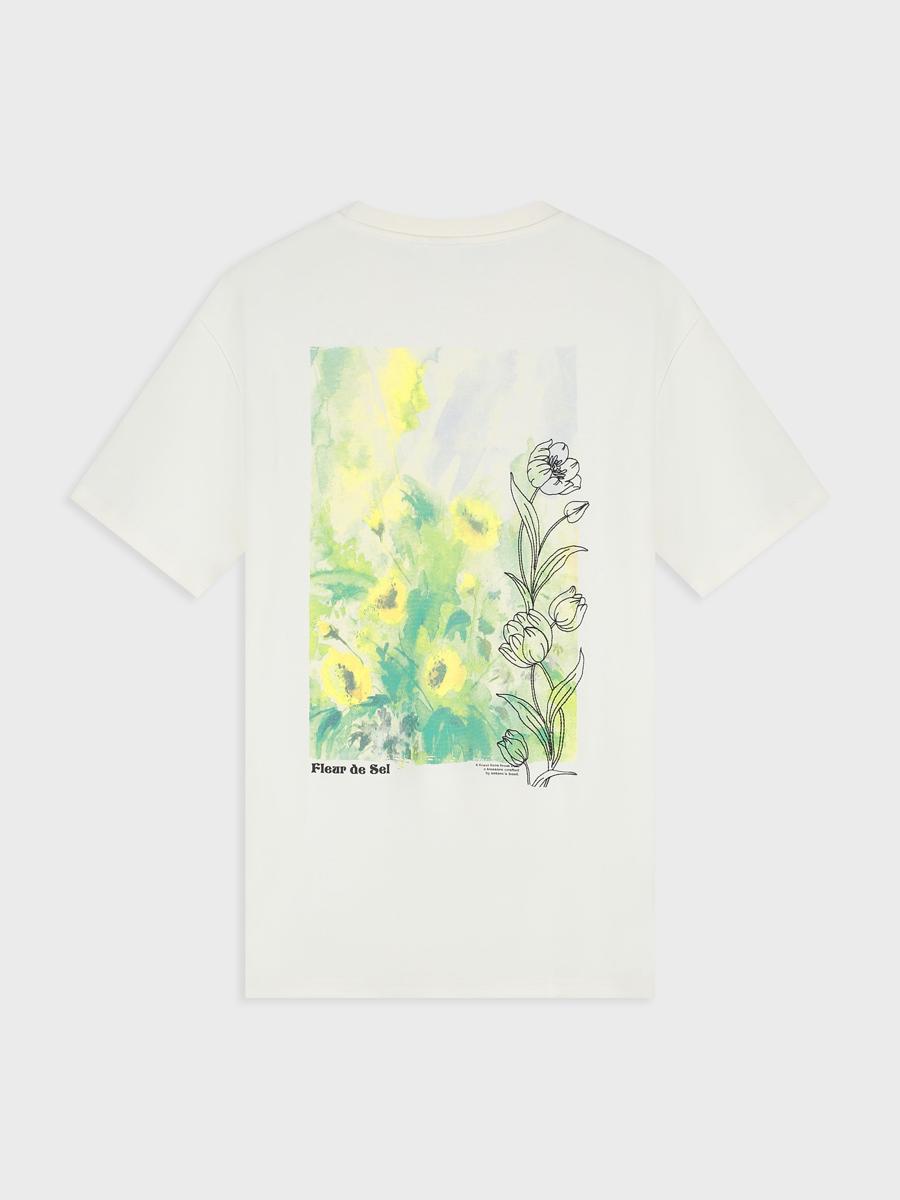 Law of the Sea T-Shirt Flora Artwork Off-White 3