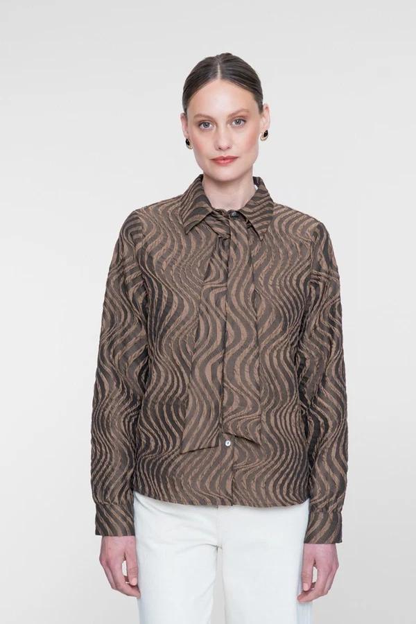 Geisha Blouse 63580-32 Bruin 1