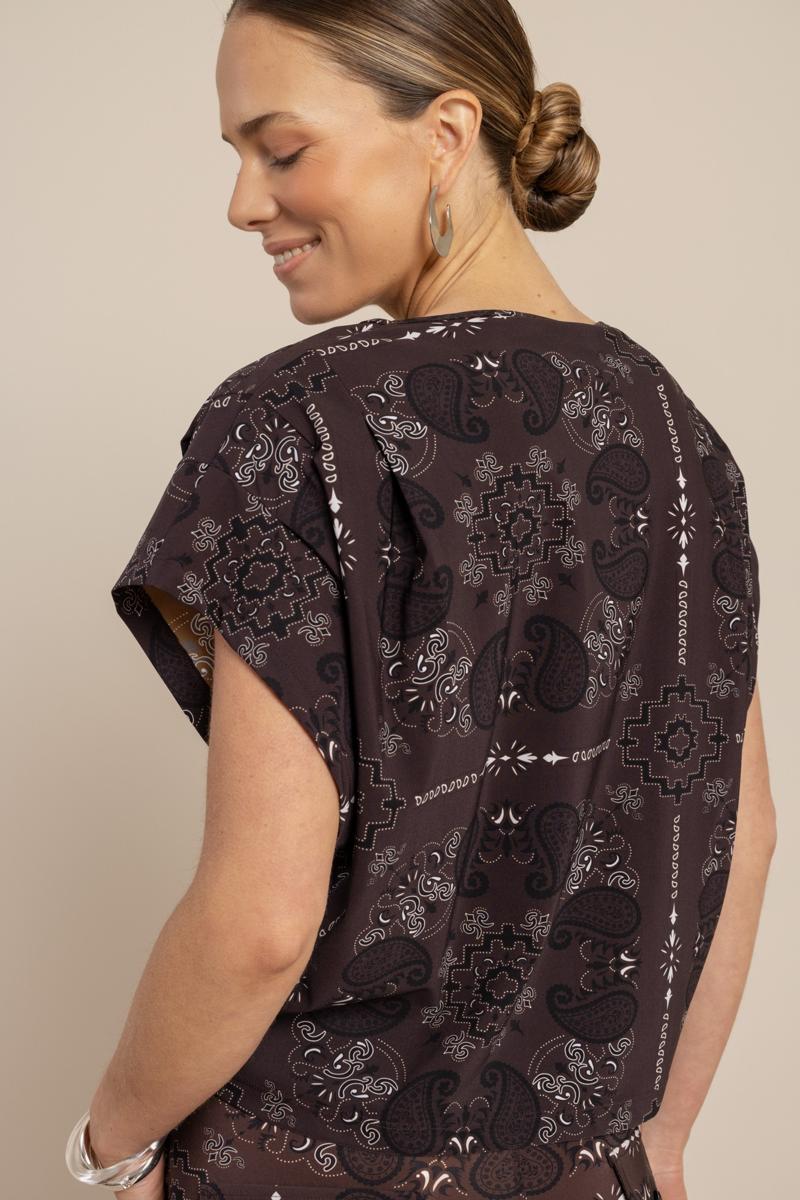 Studio Anneloes Blouse Renske Paisley Bruin 3