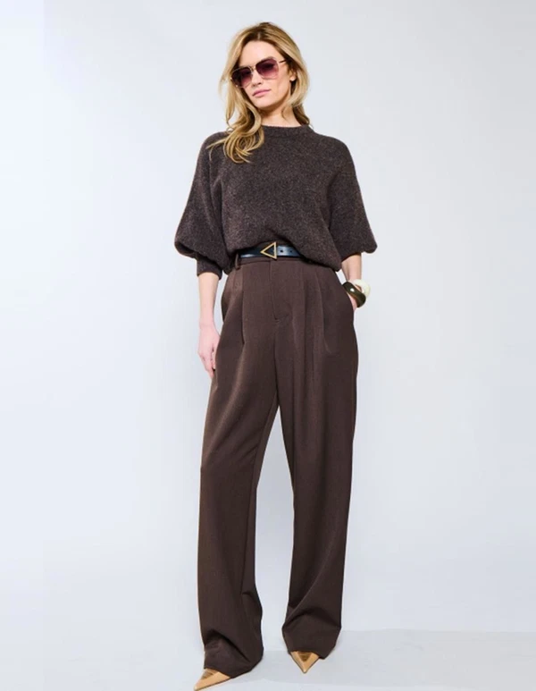 OU. Pantalon Ligne Bruin 1