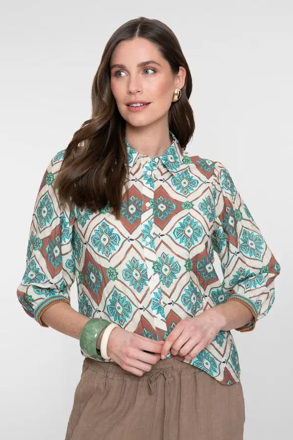 Geisha Blouse 63453-20 Blauw 1