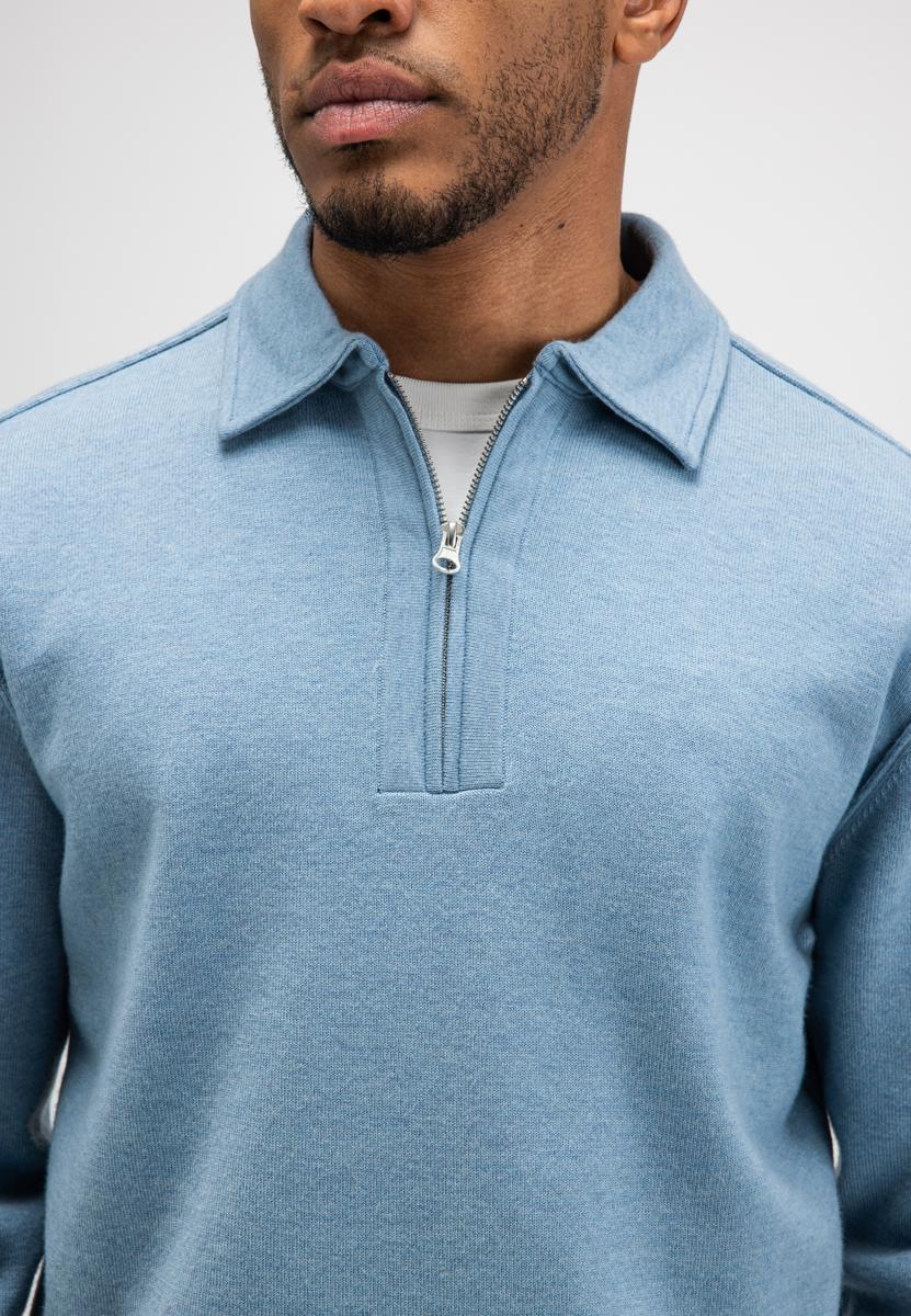 Butcher of Blue Trui Clifen Zip Blauw 5