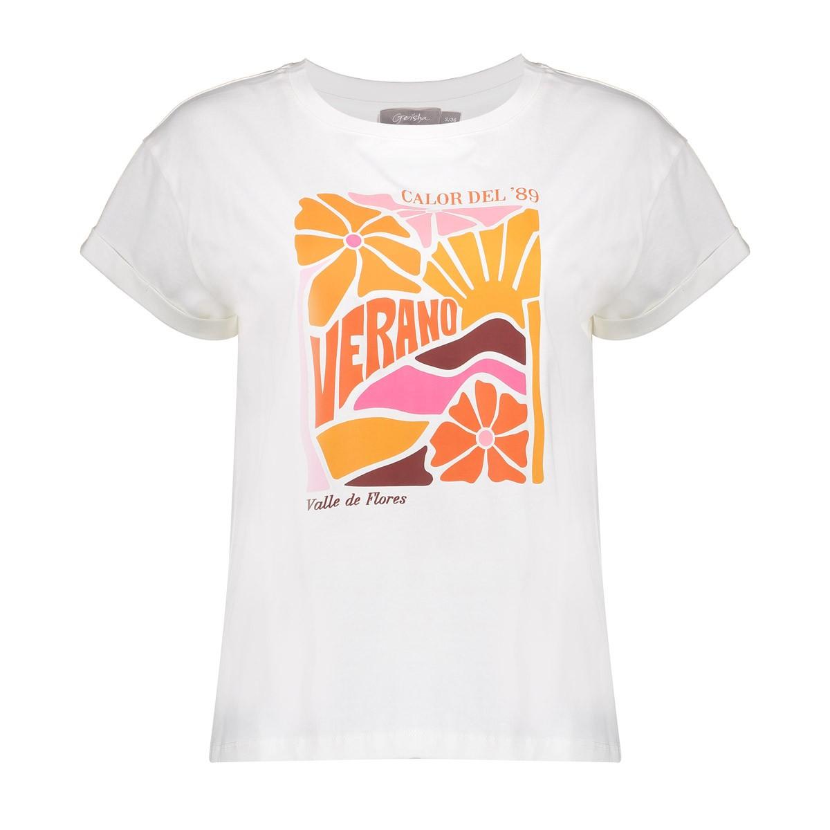 Geisha T-Shirt 62355-24 Off-White 3