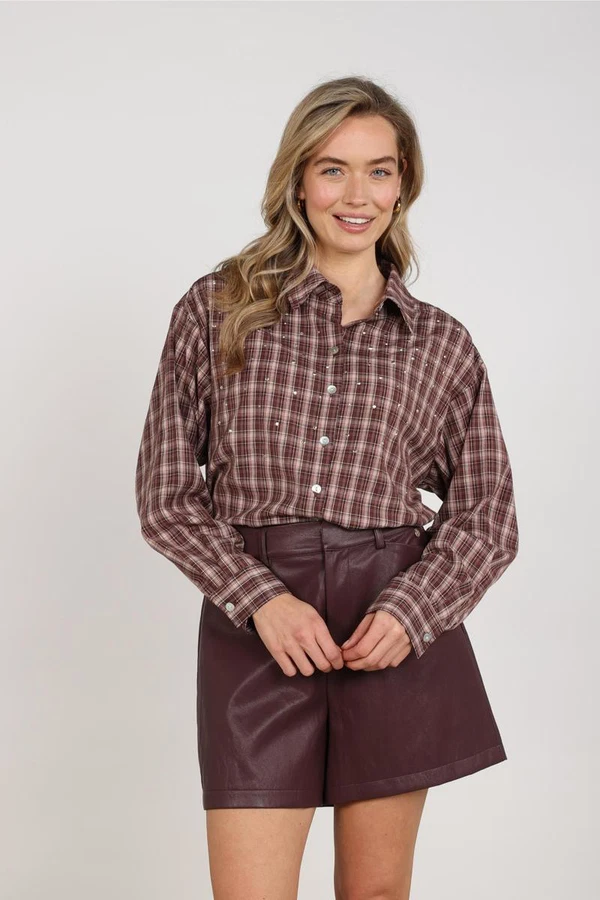 NUKUS Blouse Macy Rood 1