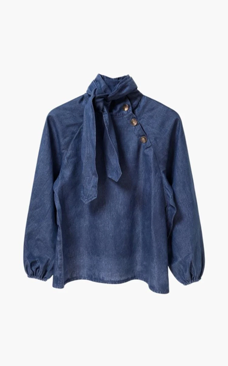 Aimée the Label Blouse Jesper Blauw 1