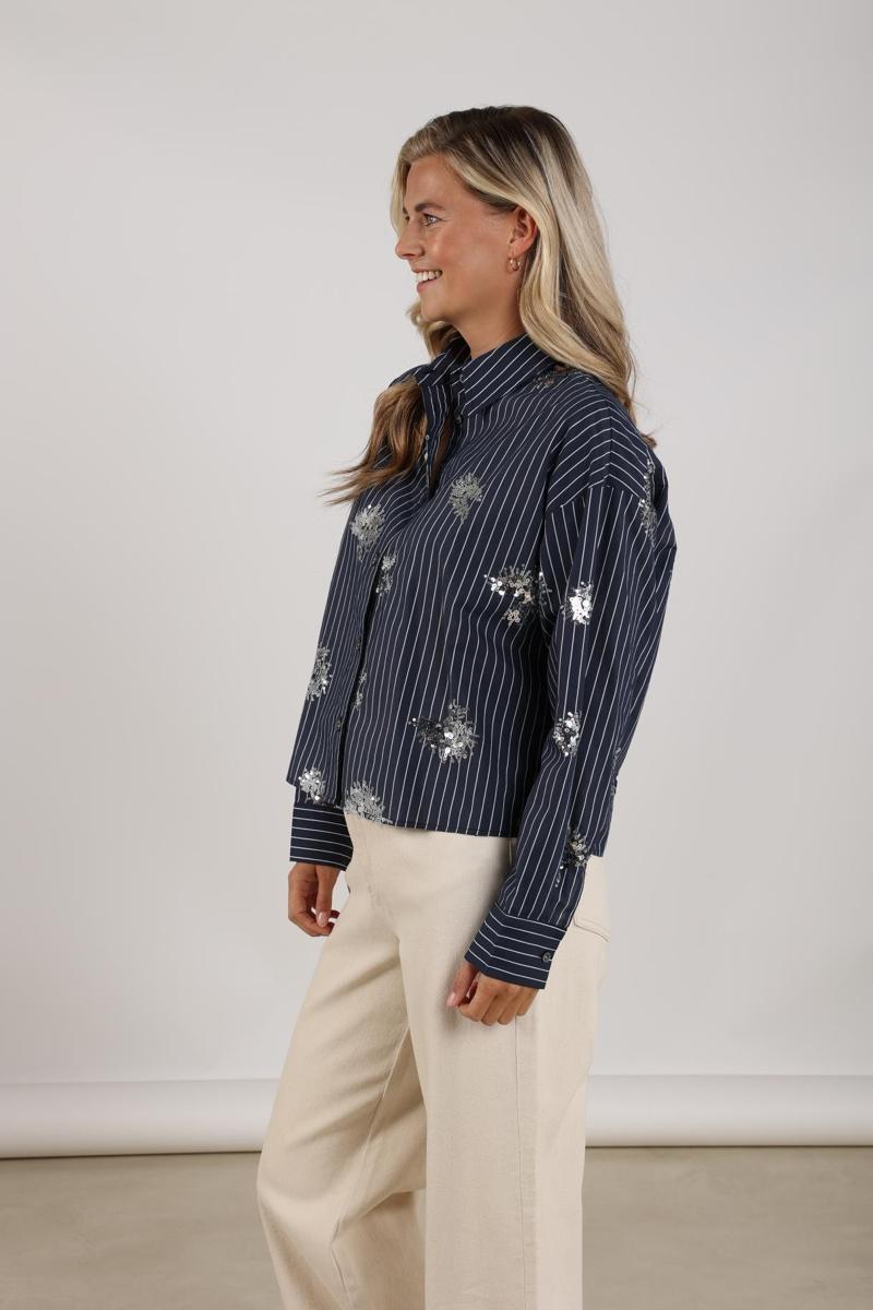 NUKUS Blouse Tessa Blauw 5