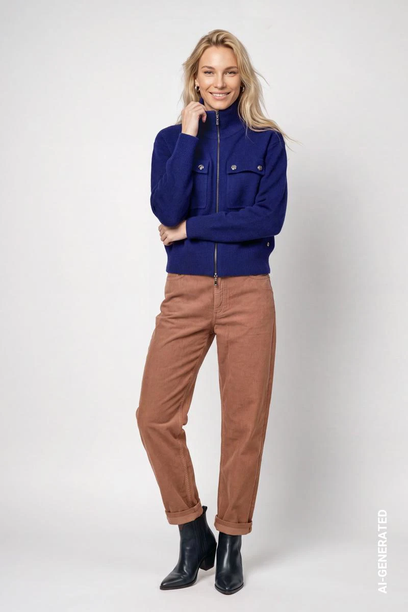Monari Vest 810603 Blauw 6