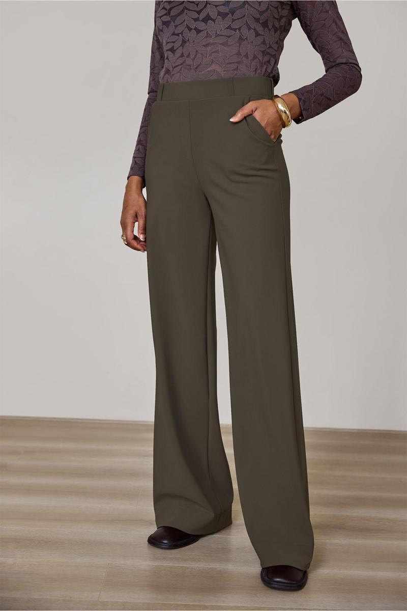 Studio Anneloes Pantalon Lexie bonded trou Groen 4