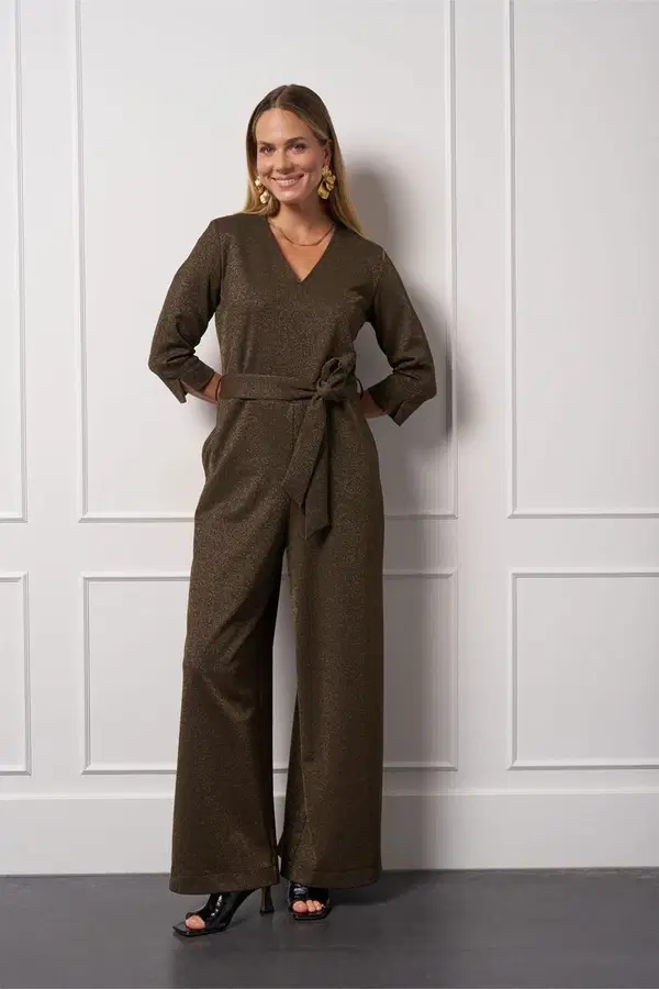Studio Anneloes Jumpsuit Odessi sparkle Goud 1