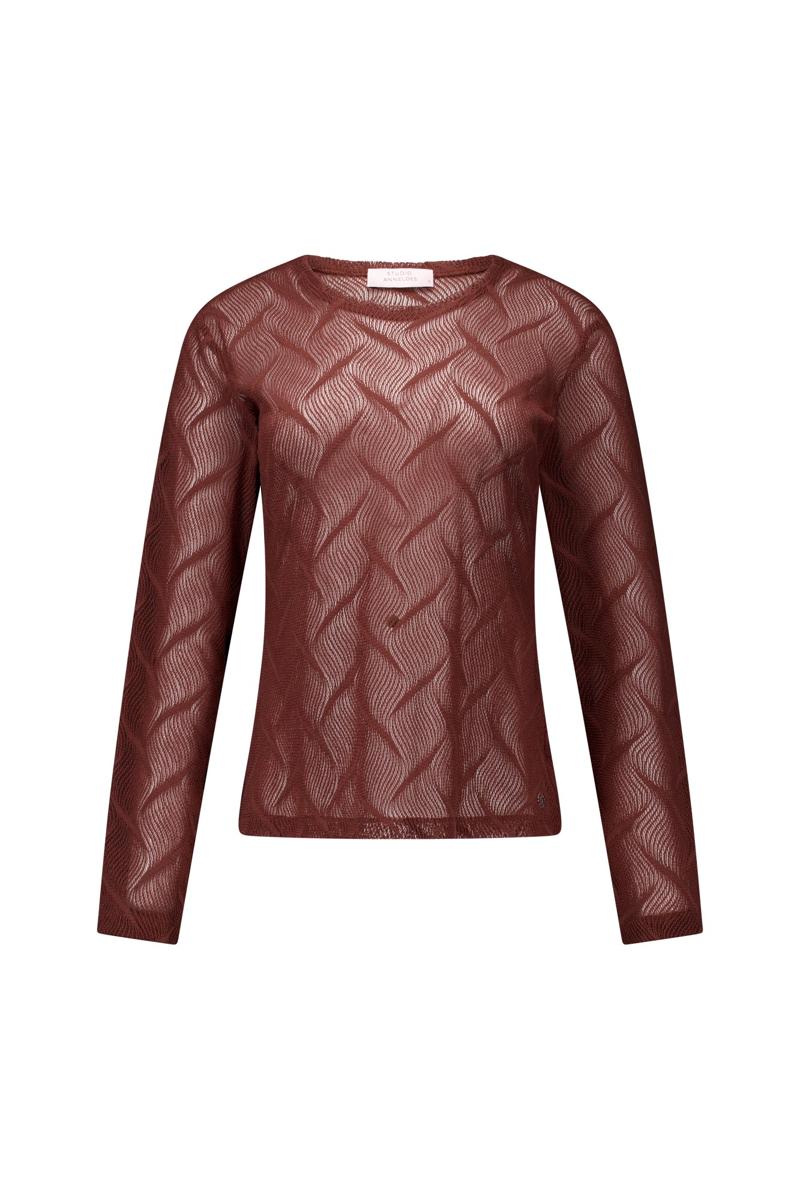 Studio Anneloes Longsleeve Reagan lace top Bruin 1