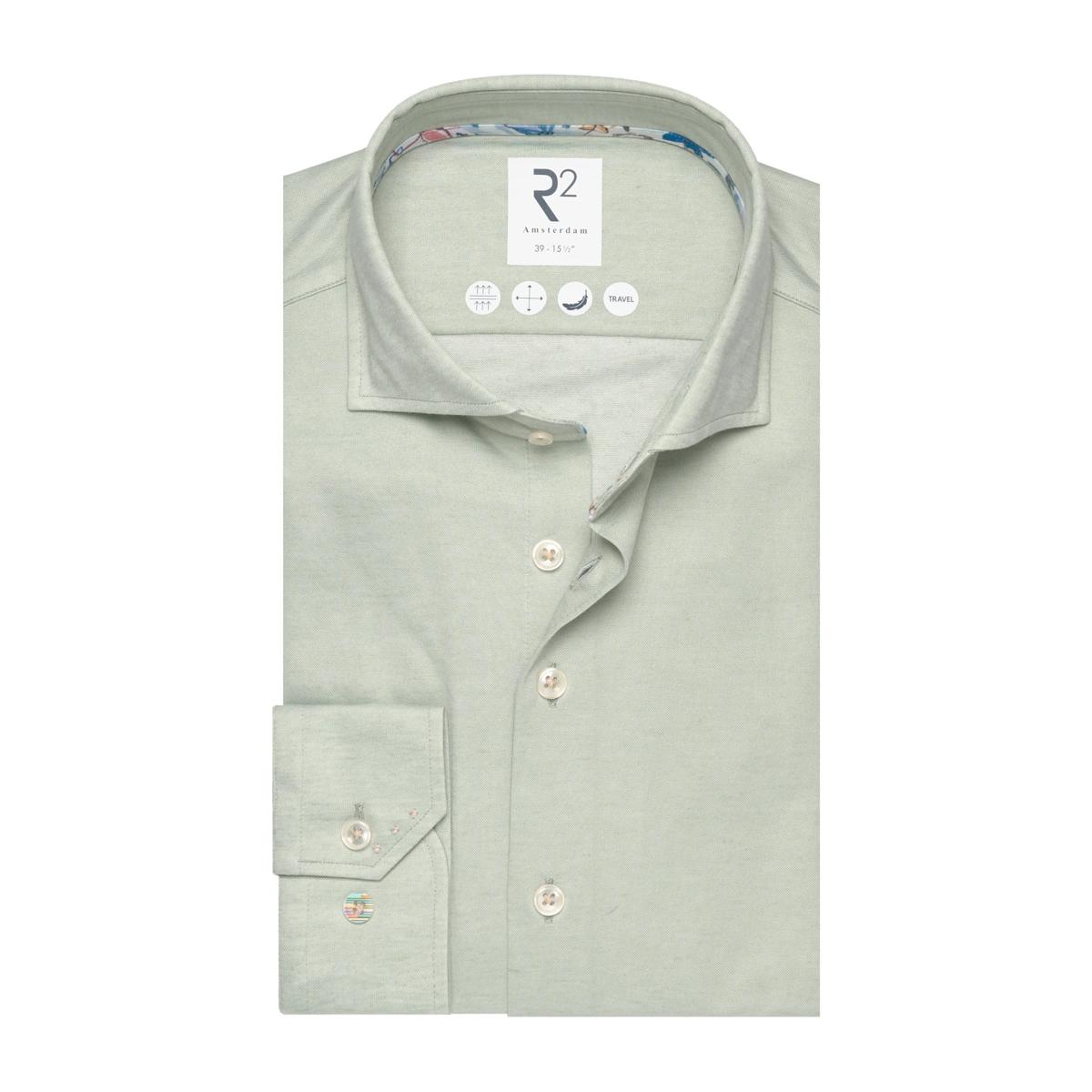 R2 Amsterdam Overhemd 132.WSP.022 Groen 1