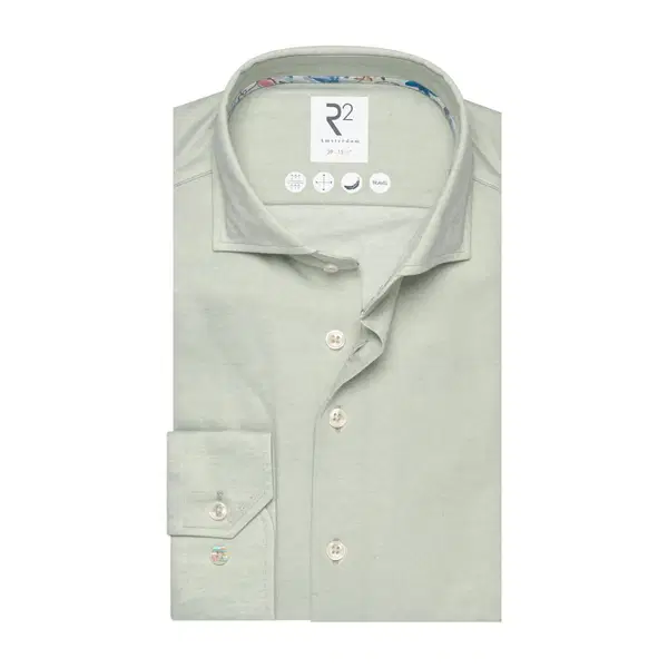 R2 Amsterdam Overhemd 132.WSP.022 Groen 1