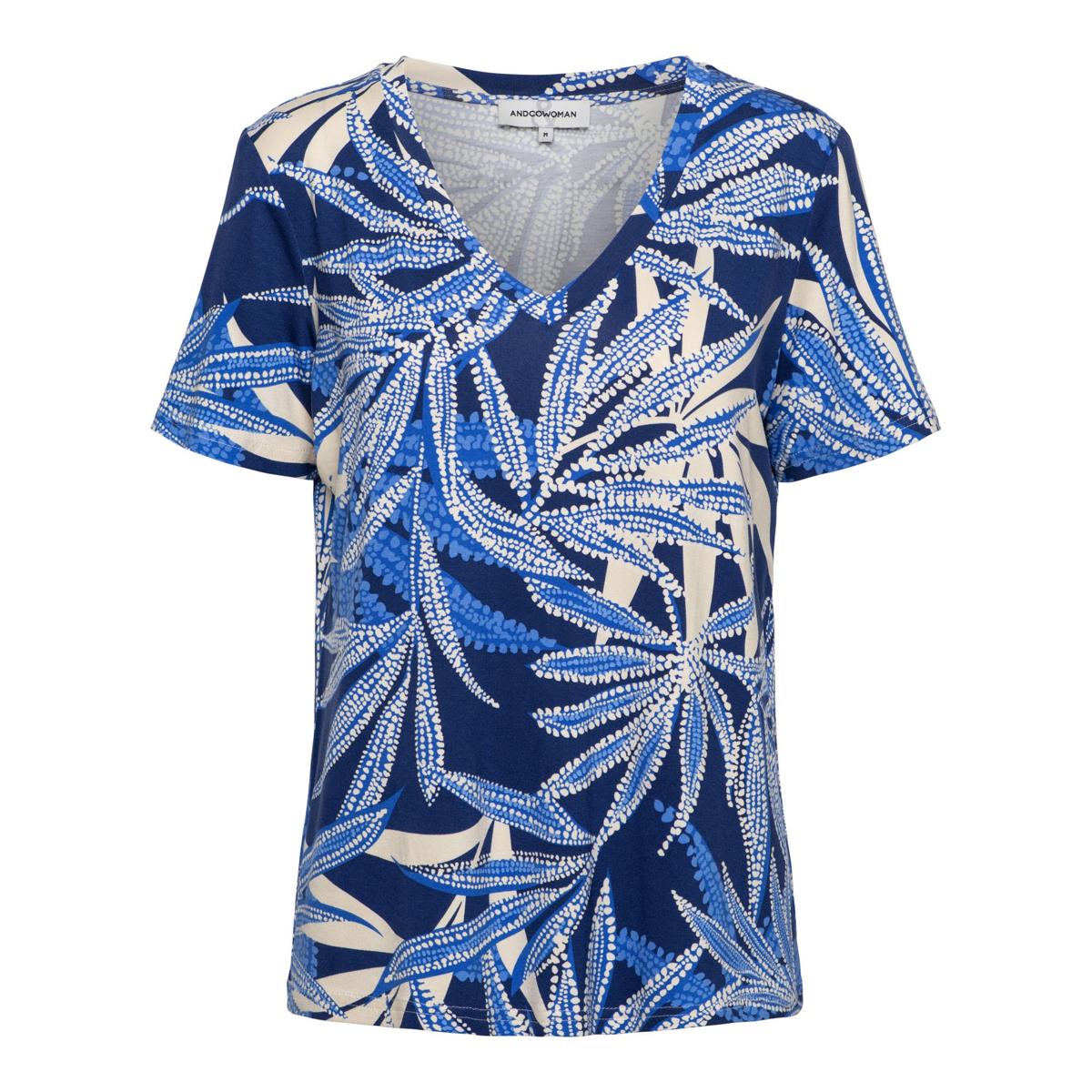 &Co Woman T-Shirt TO377 Blauw 1