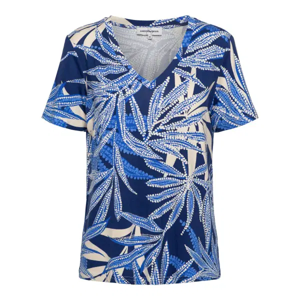 &Co Woman T-Shirt TO377 Blauw 1