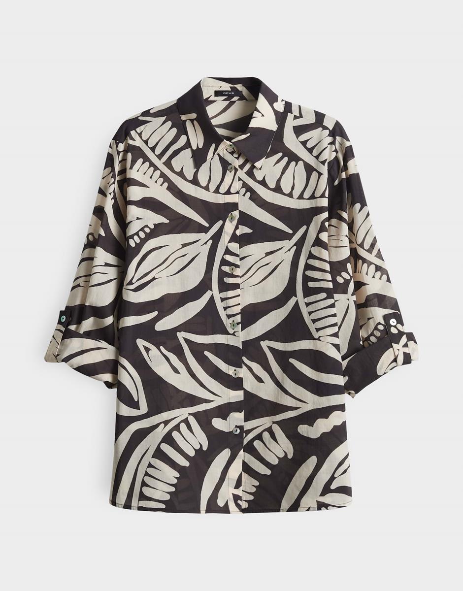 OPUS Blouse Fumine Tropical Bruin 2