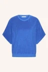 By-Bar T-Shirt Nuki Slub Top Blauw 3