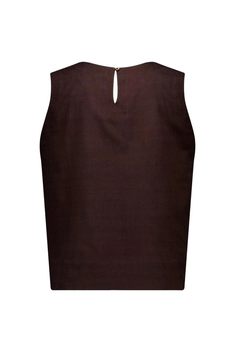 Studio Anneloes Top Gilian Linen Bruin 3