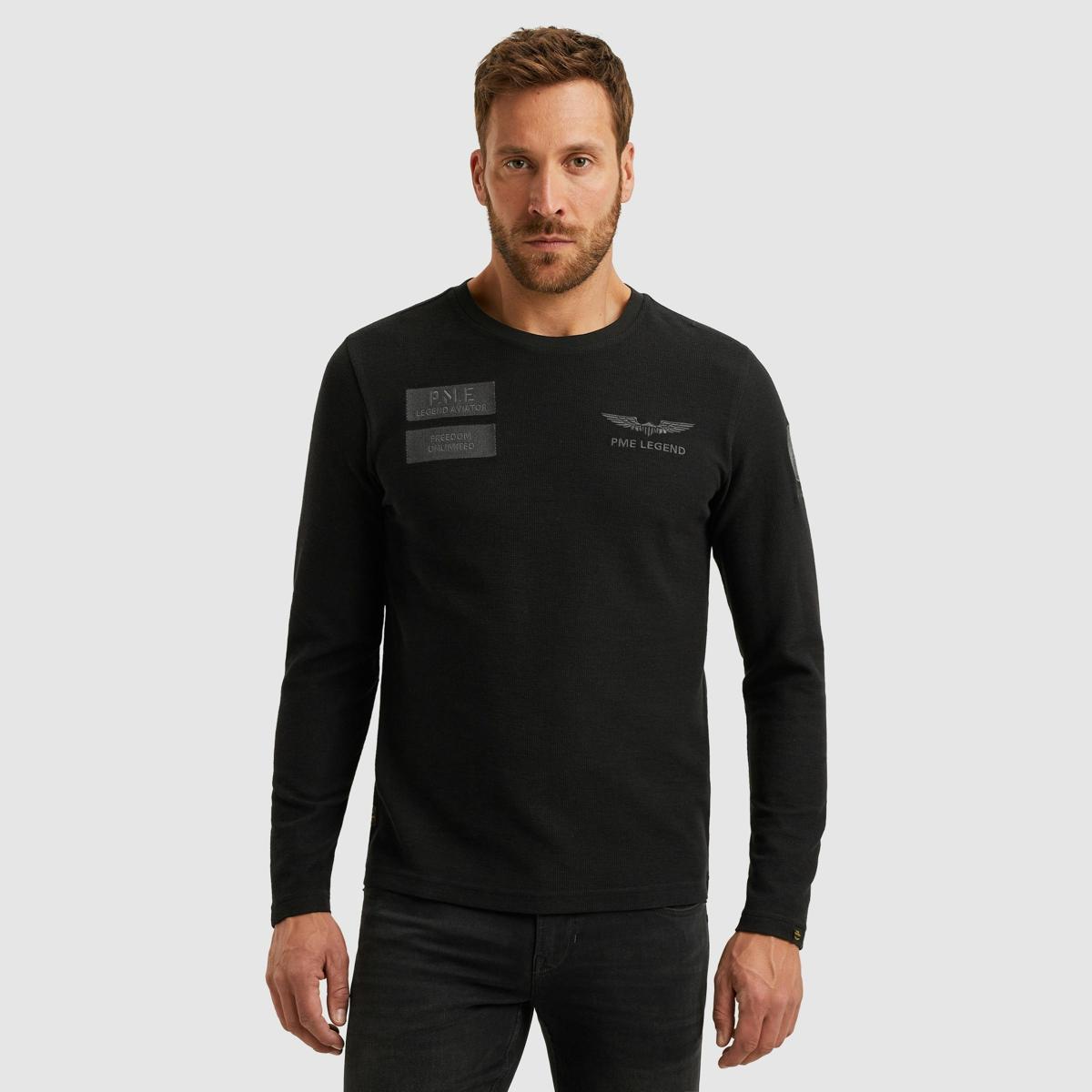 PME Legend T-shirt lange mouw PTS2509562 Zwart 1