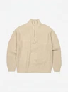 Butcher of Blue Trui Market Half Zip Beige 2