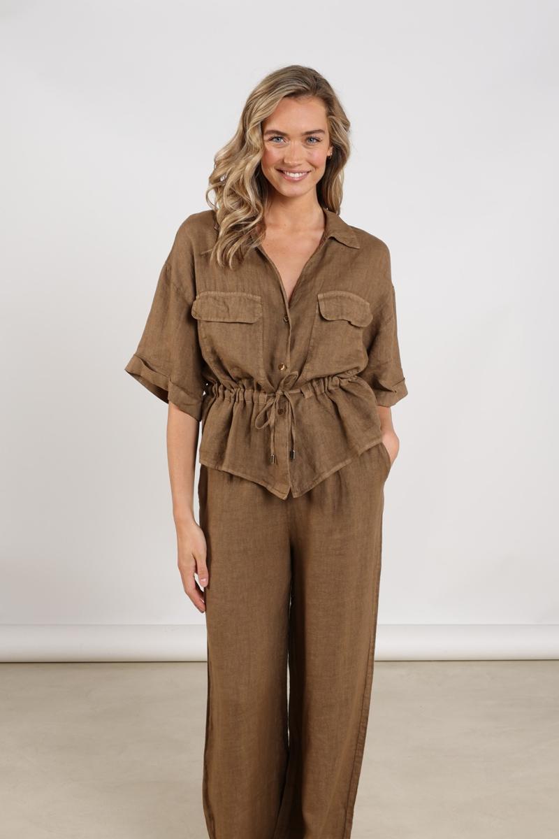 NUKUS Blouse Elma Taupe 1