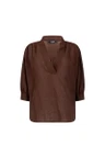 Jansen Amsterdam Blouse Pem Bruin 2