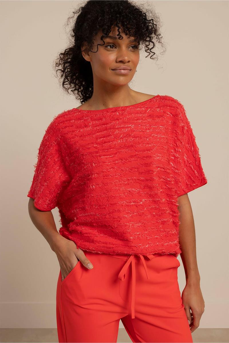 Studio Anneloes Blouse Lenti Fringe Rood 1