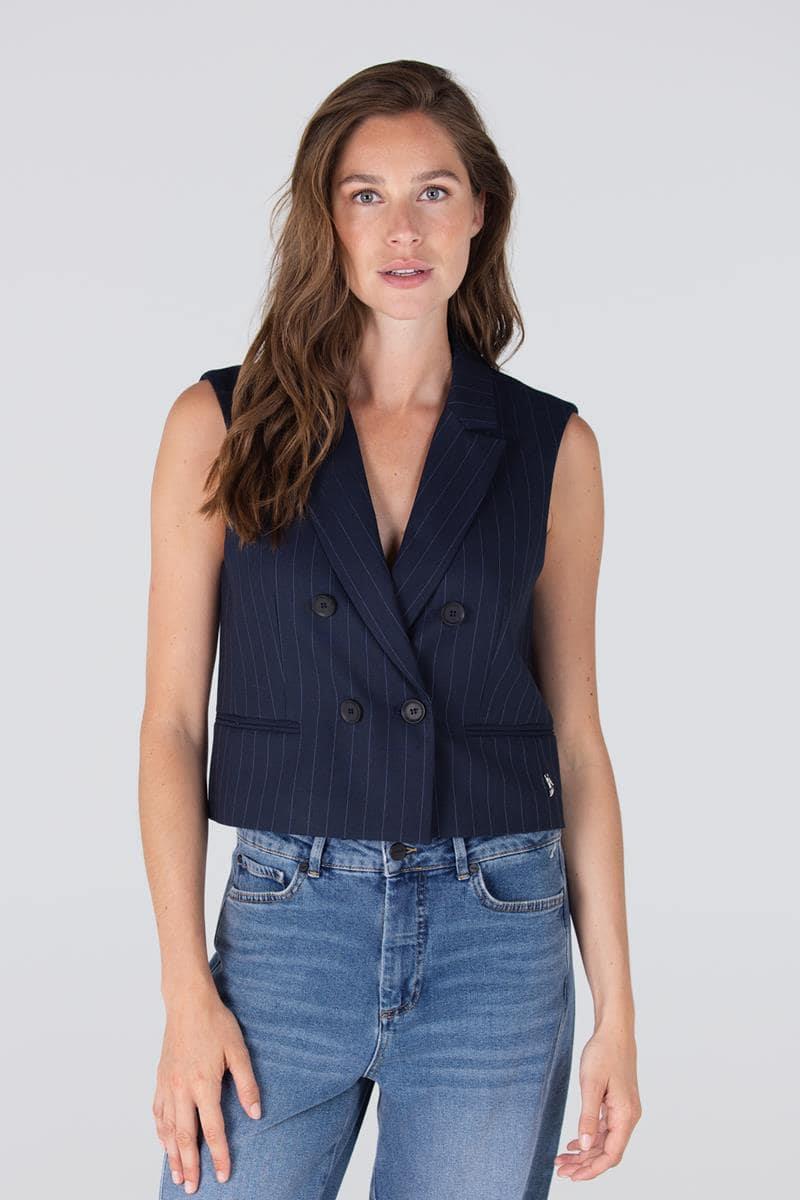 Jansen Amsterdam Gilet Caia Blauw 1