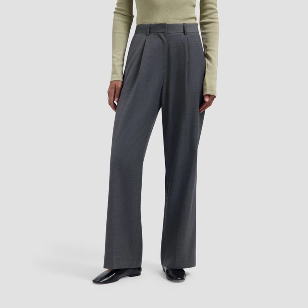 OLAF Pantalon Wool Tail Grijs 1