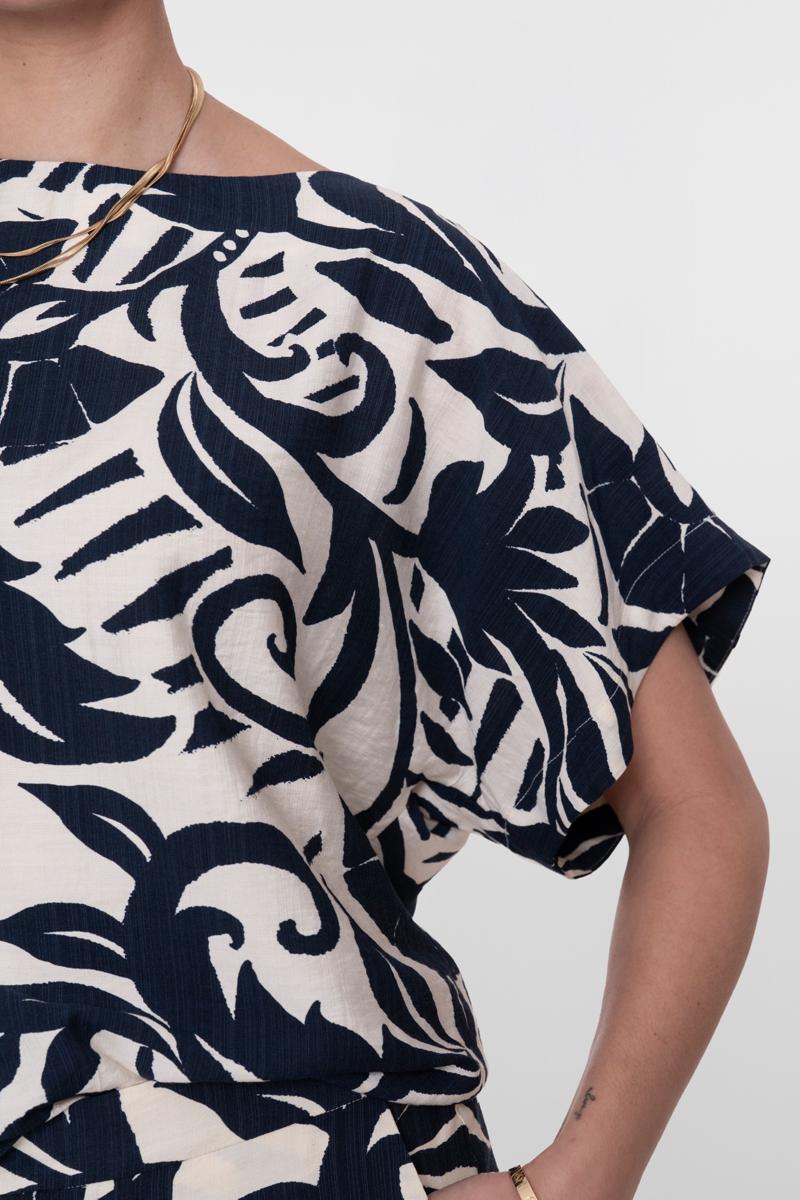 Geisha Blouse 63236-26 Blauw 4