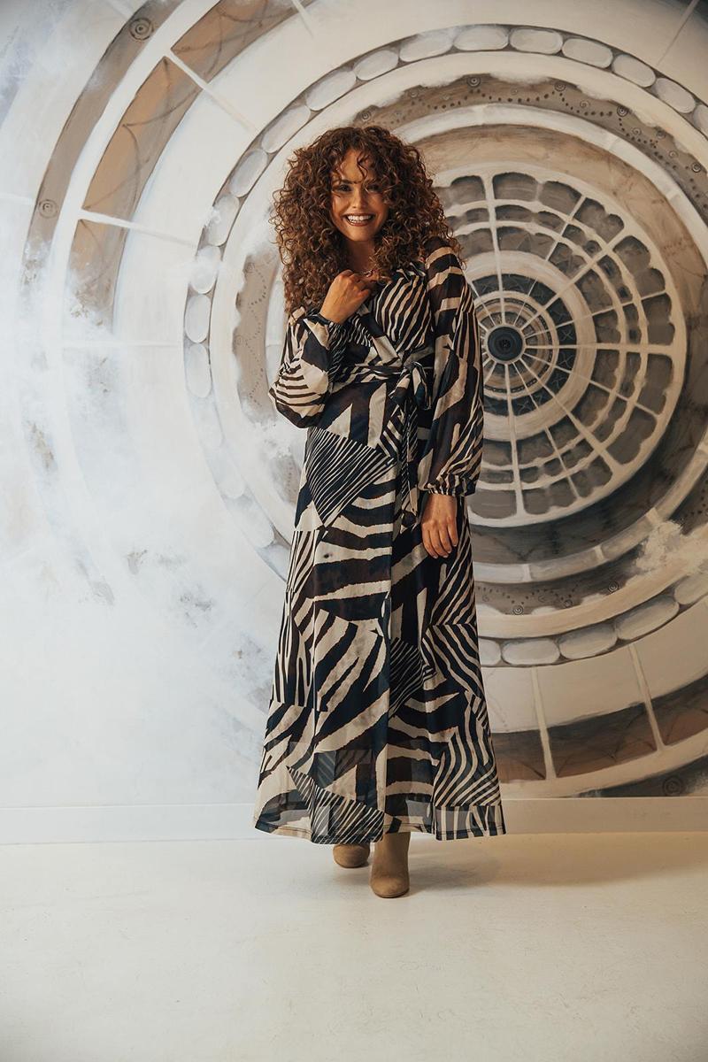 Label DOT Jurk 2523000 Bruin 1