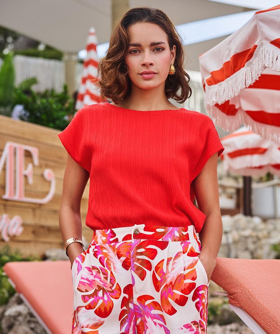 EsQualo T-Shirt HS26.10234 Rood 4