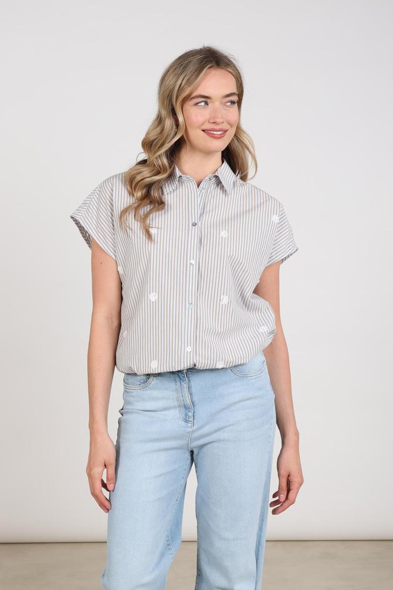 NUKUS Blouse Danique Beige 1